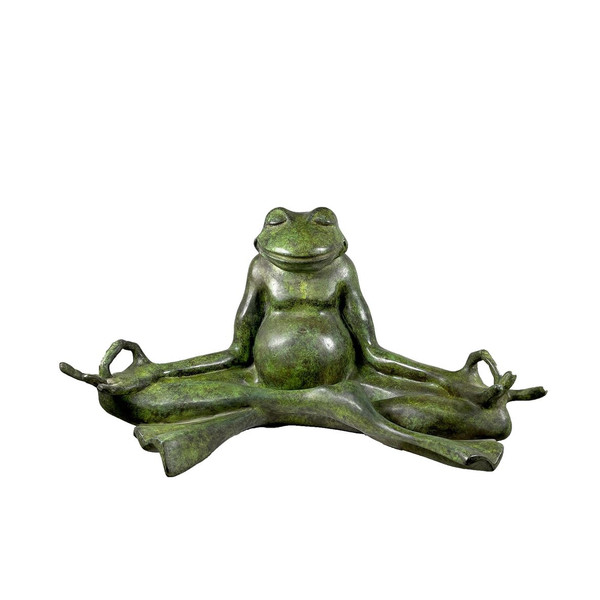 Zen garden frog pose in yoga statues high end bronze figurine statuary
